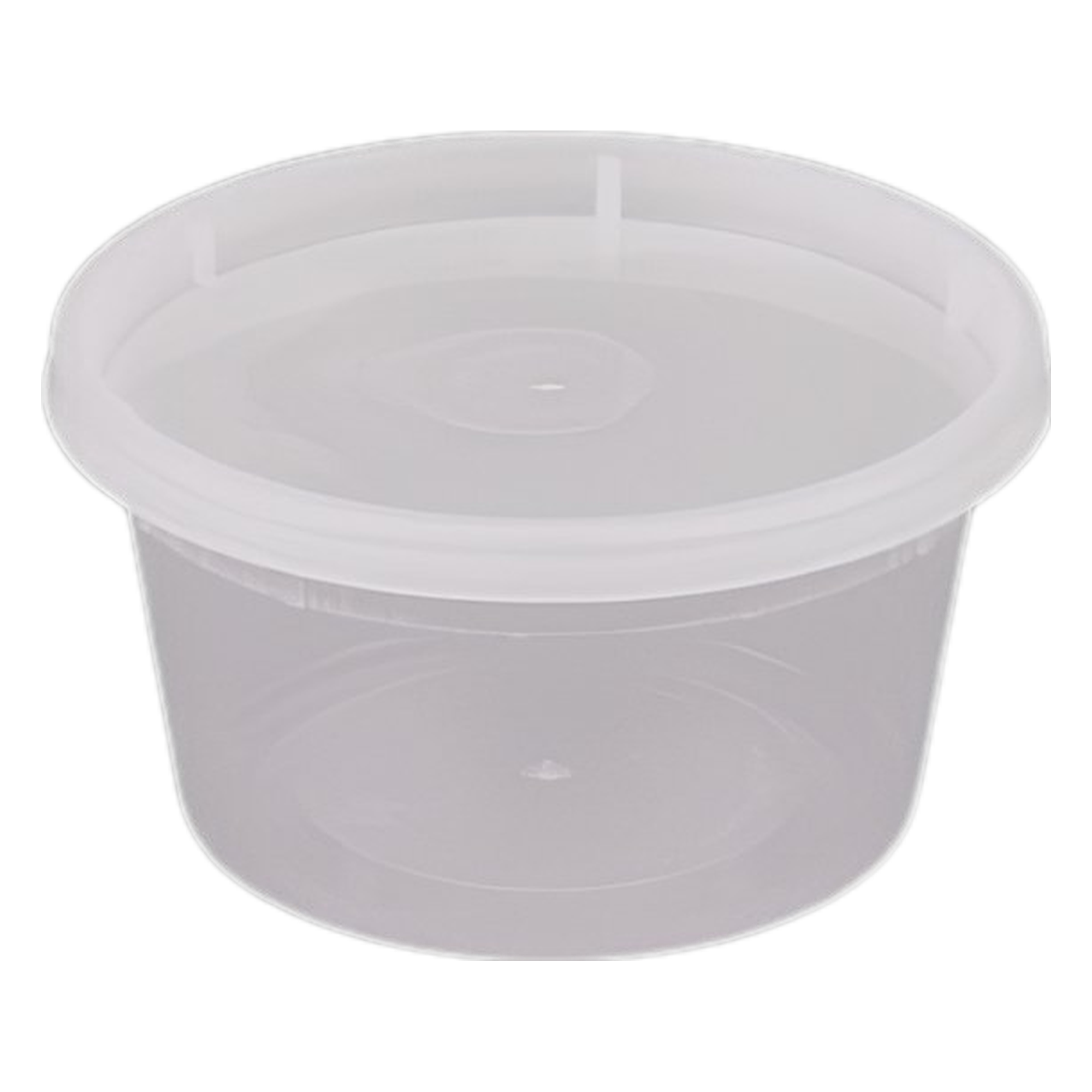 Rise Heavy Duty 12 oz. Microwavable Translucent Plastic Deli Container and Lid Combo Pack – 240/Case