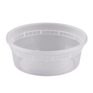 Rise Heavy Duty 8 oz. Microwavable Translucent Plastic Deli Container – 240/Case