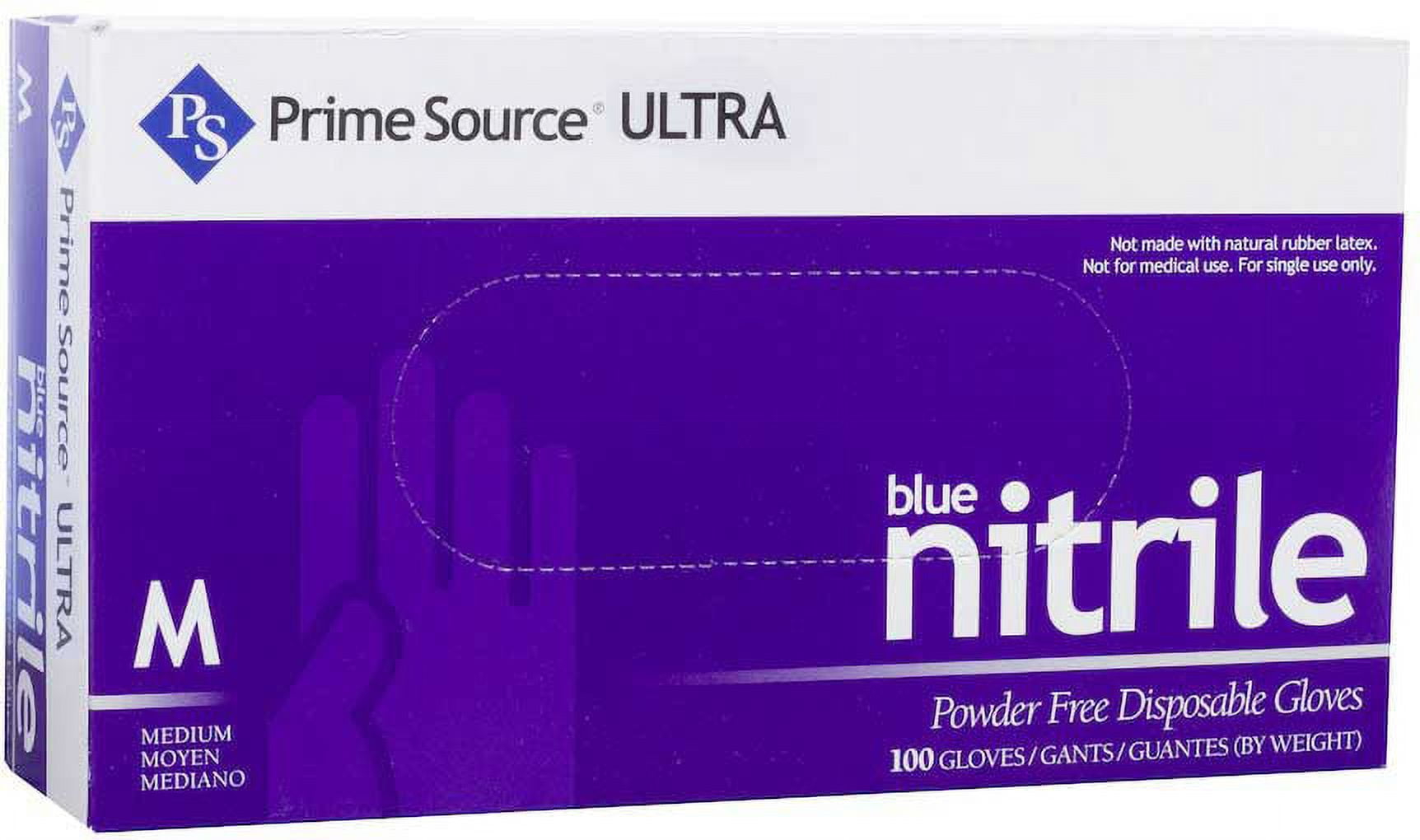 Prime Source 5 Mil Powder Free Medium Blue Ultra Nitrile Disposable Gloves