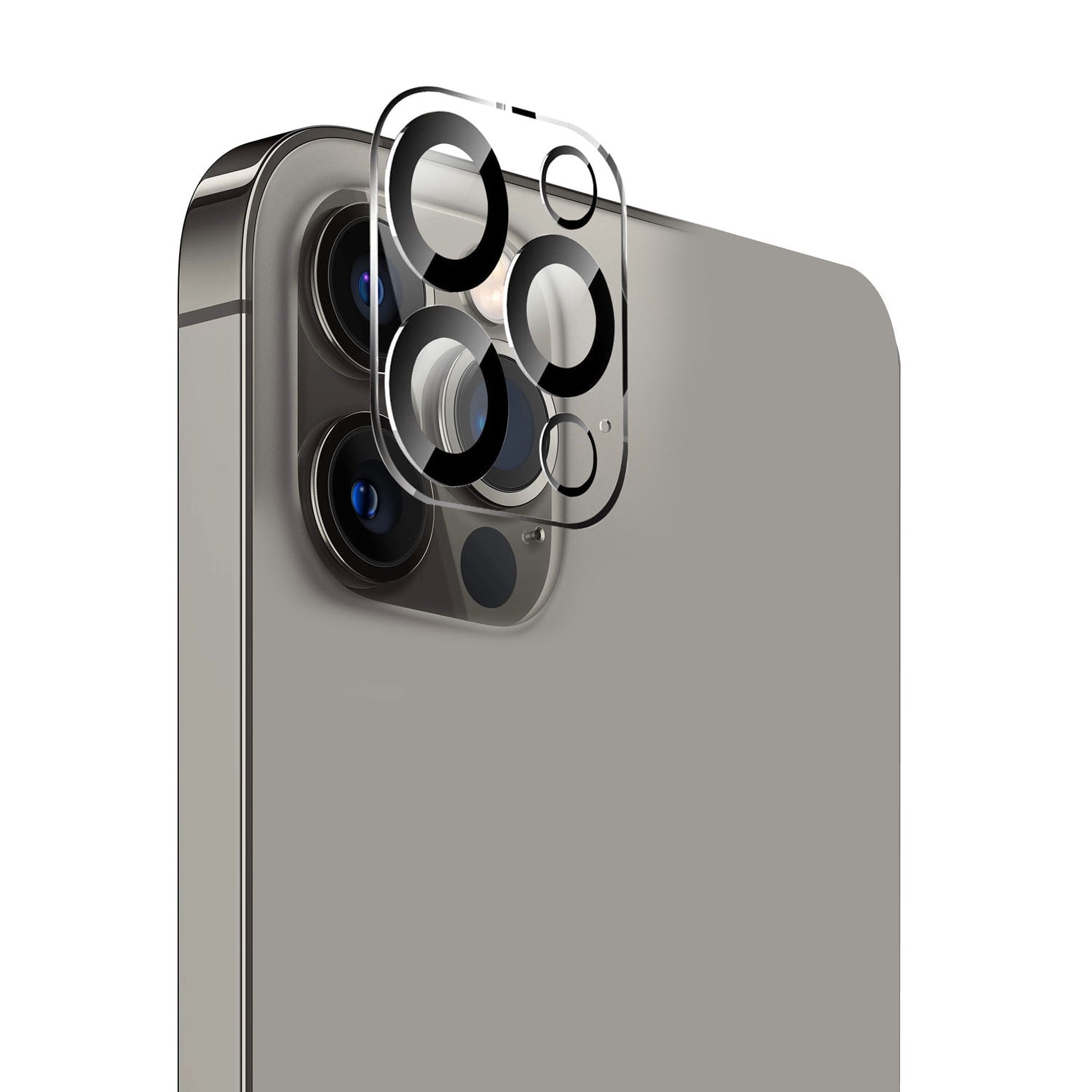 For iPhone 16 Pro Max 6.9 inch Camera Lens Black Edge Tempered(2.5D)