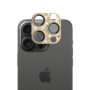 For iPhone 16 Pro Max 6.9 inch Diamond Bling Camera Lens Full Tempered Glass - Gold