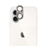 For iPhone 16 6.1 inch Diamond Bling Camera Lens Full Tempered Glass - Black