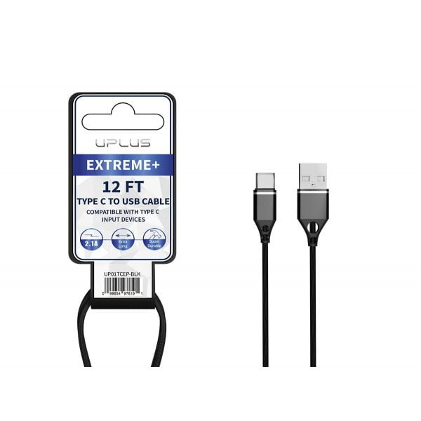 Extreme+ Type C to USB 12 FT Black