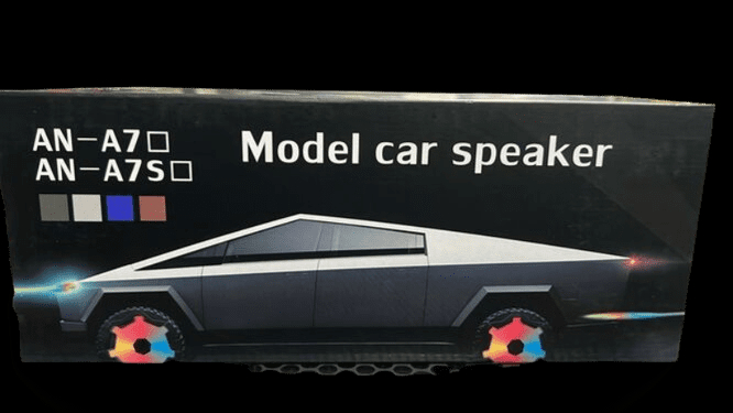 EONKO AN-A7 Tesla Cyber Pickup Car Shaped Bluetooth Speaker with TF/ LED/ USB/AUX/FM