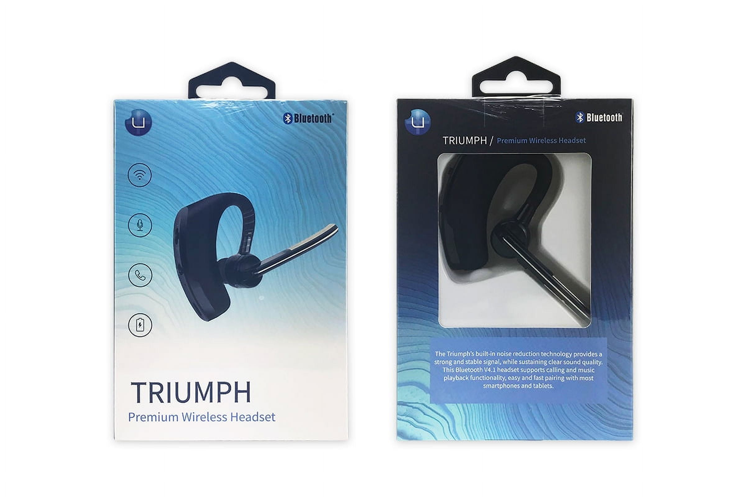 uPlus Wireless Earbuds – with Built-In Microphone, Earbud with Ear hook, Sweat Resistant