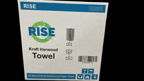 Rise Brown Paper Roll Towels (12-Rolls/Carton) - Image 6