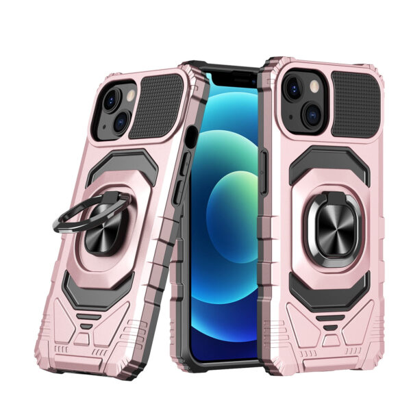 For iPhone 14 PRO MAX Case Shockproof Dual Layer Magnetic RingStand Hybrid Cover - Image 5