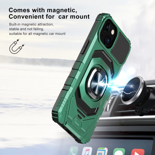 For iPhone 14 PRO MAX Case Shockproof Dual Layer Magnetic RingStand Hybrid Cover - Image 9