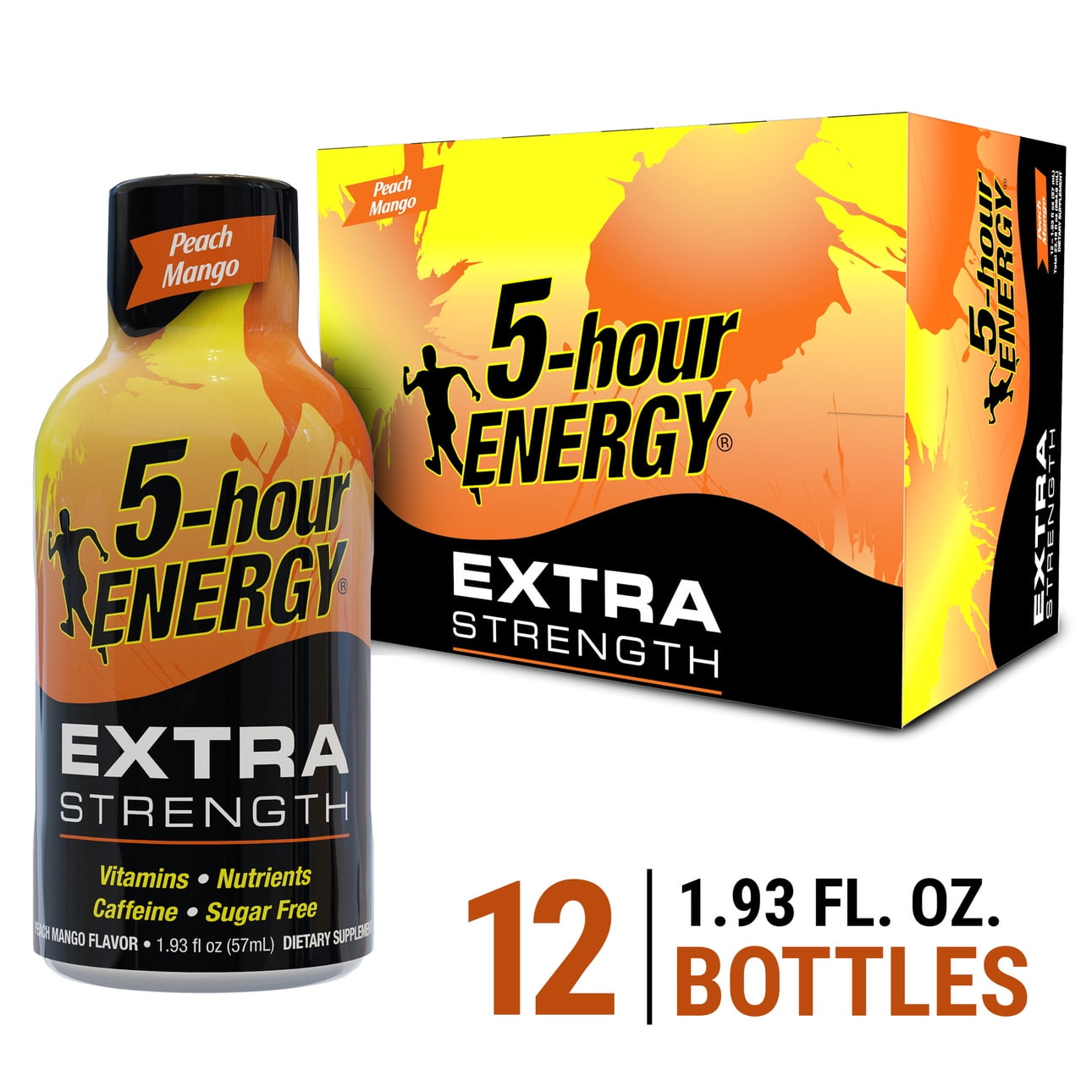 5-hour ENERGY® Shot, Extra Strength, Peach Mango, 1.93 oz, 12 Count