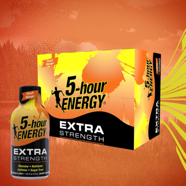5-hour ENERGY® Shot, Extra Strength, Peach Mango, 1.93 oz, 12 Count - Image 3