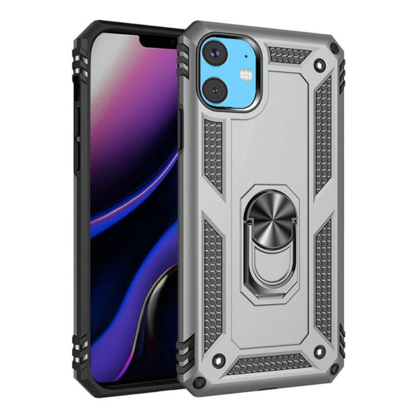 GSA Ring Magnetic Kickstand Hybrid Case Cover For iPhone 15 - Rose Gold - Image 8