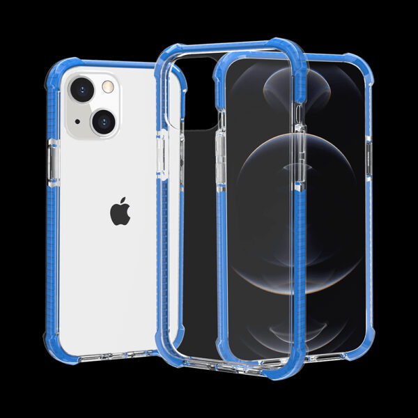 For iPhone 15 Acrylic Tough 2.5mm Transparent ShockProof Hybrid Case Cover - Black - Image 11