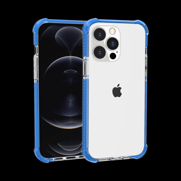 For iPhone 15 Acrylic Tough 2.5mm Transparent ShockProof Hybrid Case Cover - Black - Image 12