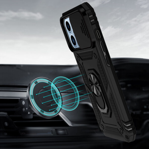 For iPhone 15 Pro Max Case Shockproof RingStand Lens Cover + 2 Screen Protectors - Image 15