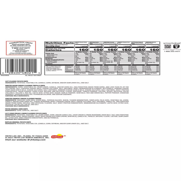 Frito Lay Variety Pack of Snacks and Chips, Classic Mix, 50 ct. - Image 4