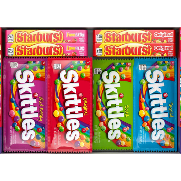Starburst and Skittles Bulk Assorted Chewy Candy Variety Box (62.79 oz., 30 ct.)