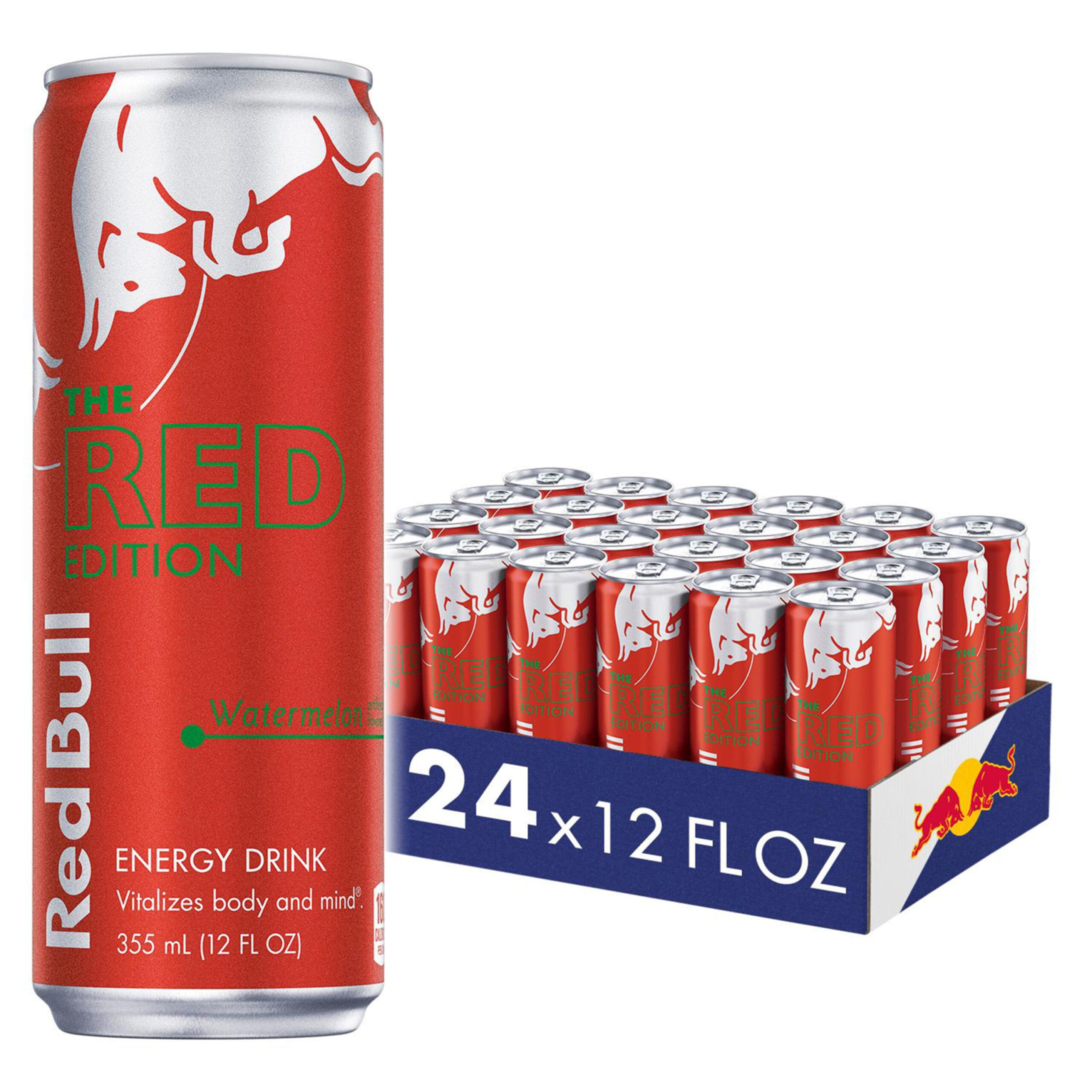 Red Bull Energy Drink, The Red Edition, Watermelon, 12 Fl Oz (24 pack)