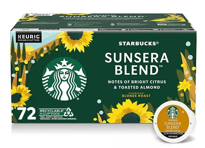 Starbucks Blonde Roast K-Cups Coffee Pods, Sunsera Blend, 72 ct.