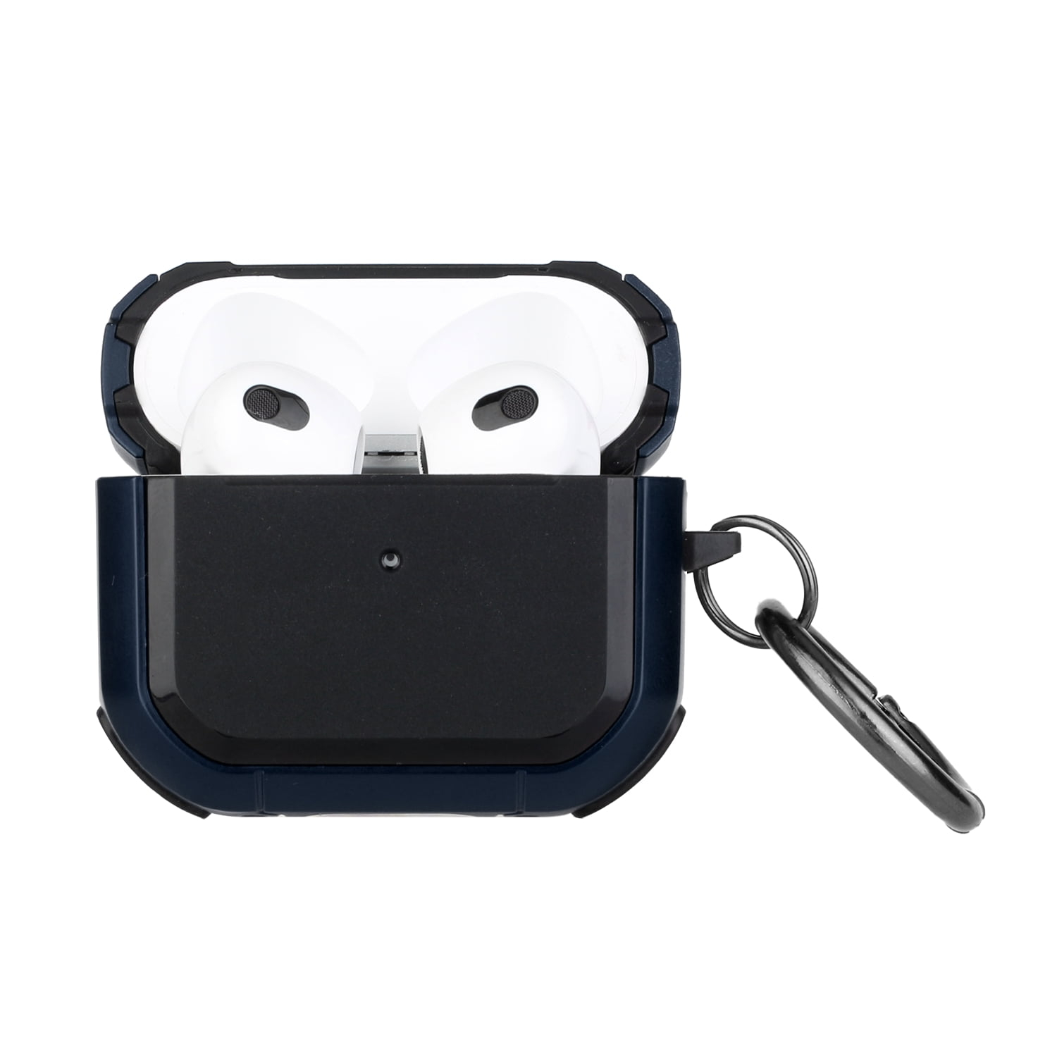 For Airpods Pro Premium Rugged Shockproof Hybrid With Metal Hook Case Cover- Blackblue