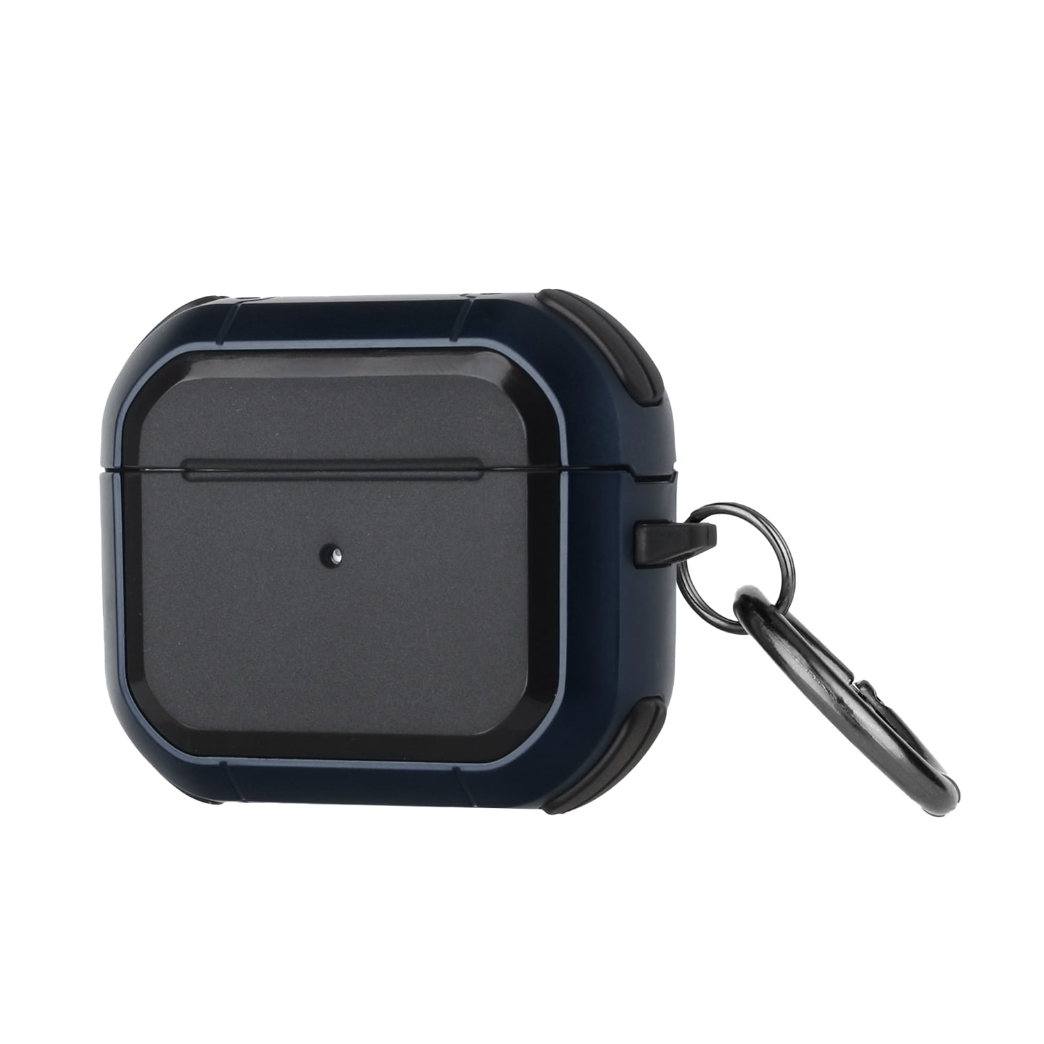 For Airpods Pro Premium Rugged Shockproof Hybrid With Metal Hook Case Cover- Blackblack