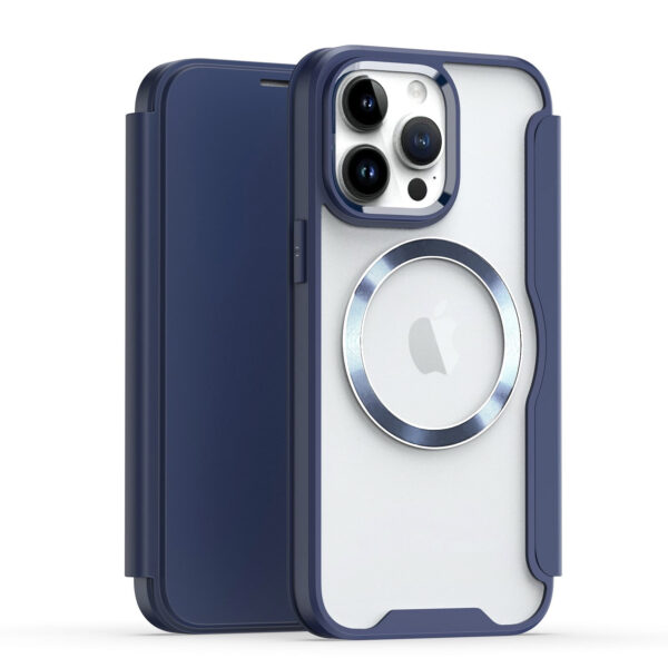 For iPhone 15 PRO Case Bank Card Flap Magnetic Charging Cover + 2 Tempered Glass - Image 19