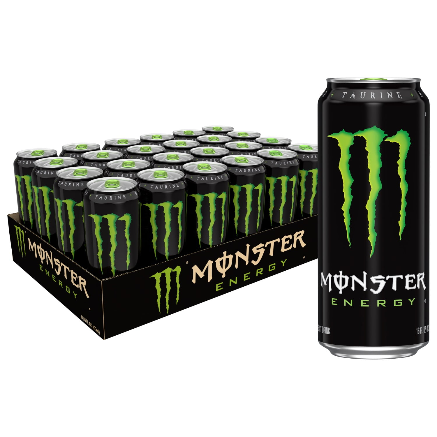 (24 Cans) Monster Energy Original, Energy Drink, 16 fl oz