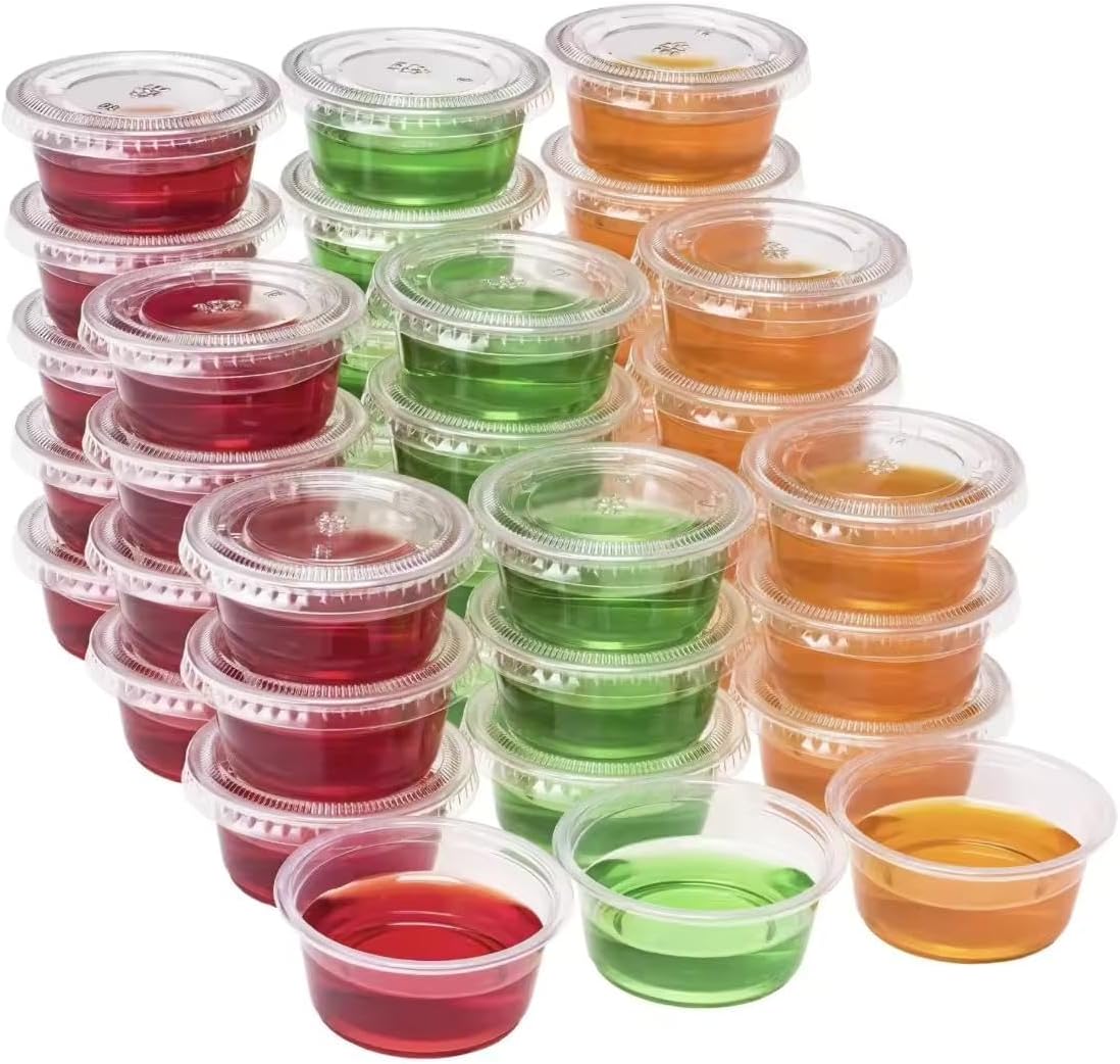 2 Ounce Portion Cups: Bulk Clear Plastic Containers  2,500 Count