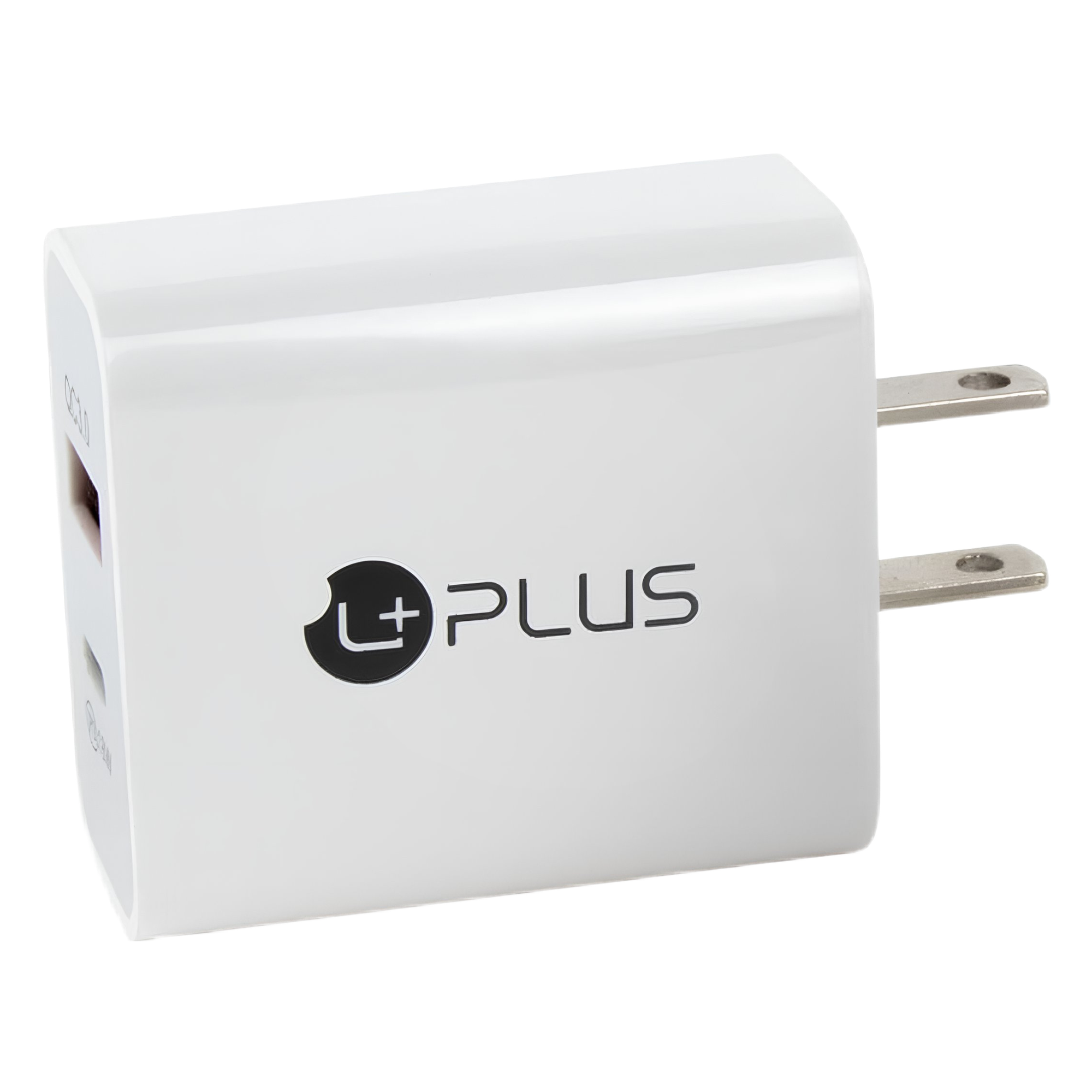 U-PLUS Dual Home Adapter Fast Charging Phone Charger, White with Adapter