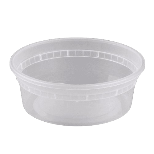 Rise Heavy Duty 8 oz. Microwavable Translucent Plastic Deli Container – 240/Case
