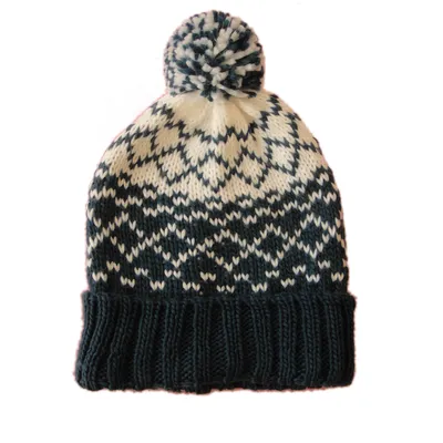 Men Roving Diamond Pattern Jacquard Winter Fashion Warm Beanie Hat Cap