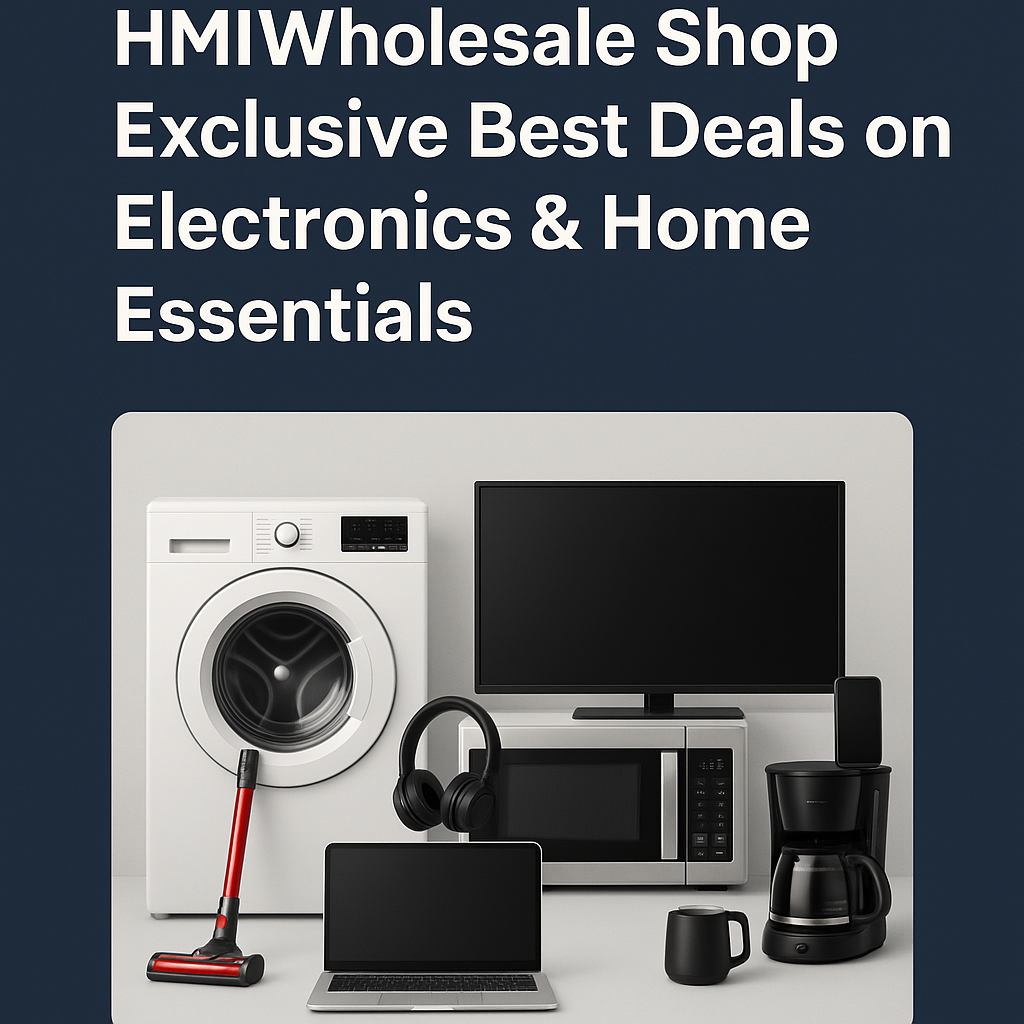 HMIWholesale Shop: Exclusive Best Deals on Electronics & Home Essentials 1 B2B wholesale e-commerce illustration for HMIWholesale Shop: Exclusive Best Deals on Electronics & Home Essentials
