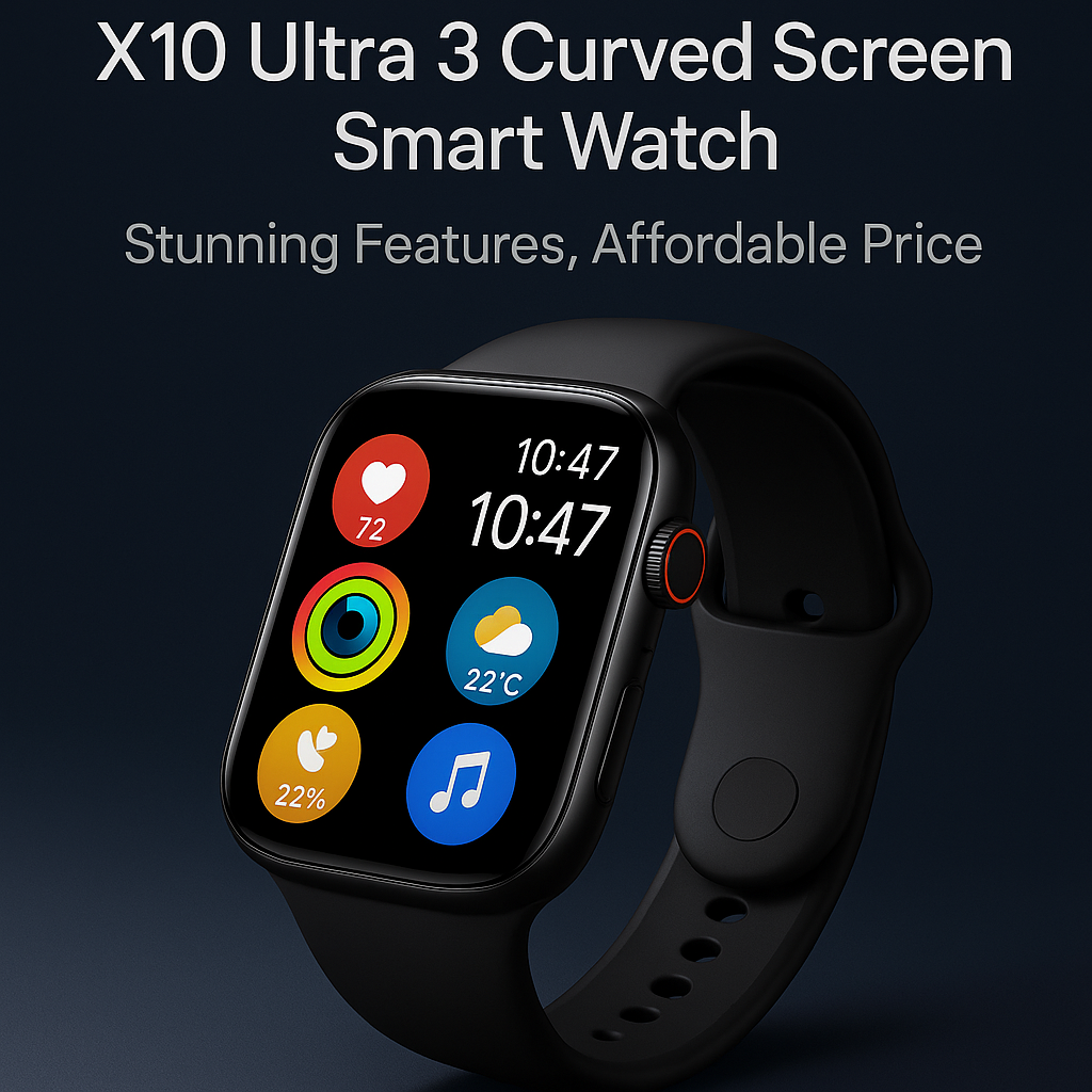 X10 Ultra 3 Curved Screen Smart Watch – Stunning Features, Affordable Price 1 X10 Ultra 3 smartwatch illustration for X10 Ultra 3 Curved Screen Smart Watch – Stunning Features, Affordable Price